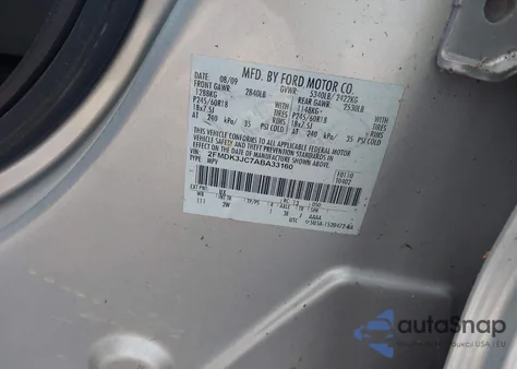 2010 Ford Edge Sel z USA, uszkodzony, nr VIN 2FMDK3JC7ABA33160